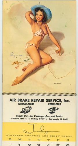 Gil elvgren art 1963 brown - gil,
